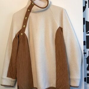 Sail to Sable Cream and Tan Fleece